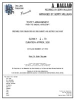 A Ballad Jazz Ensemble sheet music cover